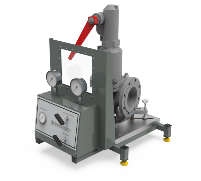 Стенд для испытаний предохранительных клапанов от производителя СКБ ПОБЕДИТ